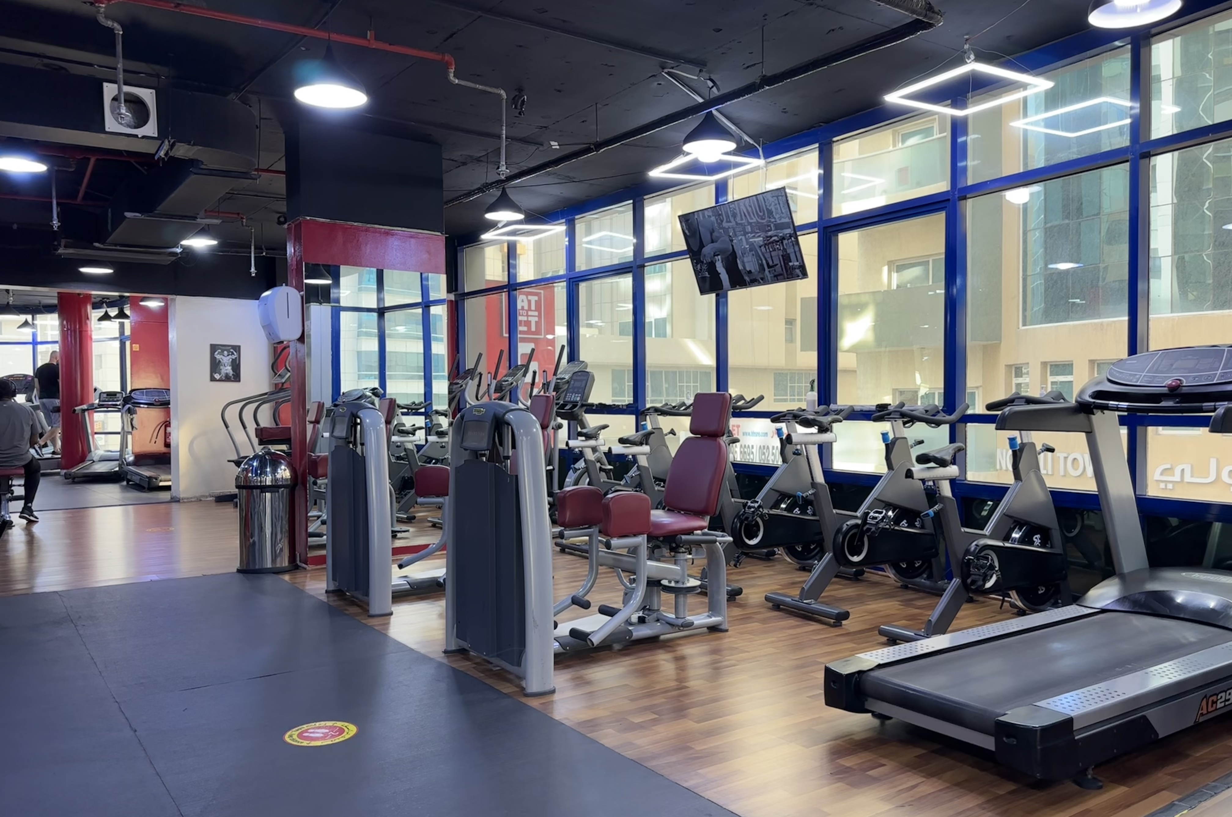 Main gym floor with premium equipment