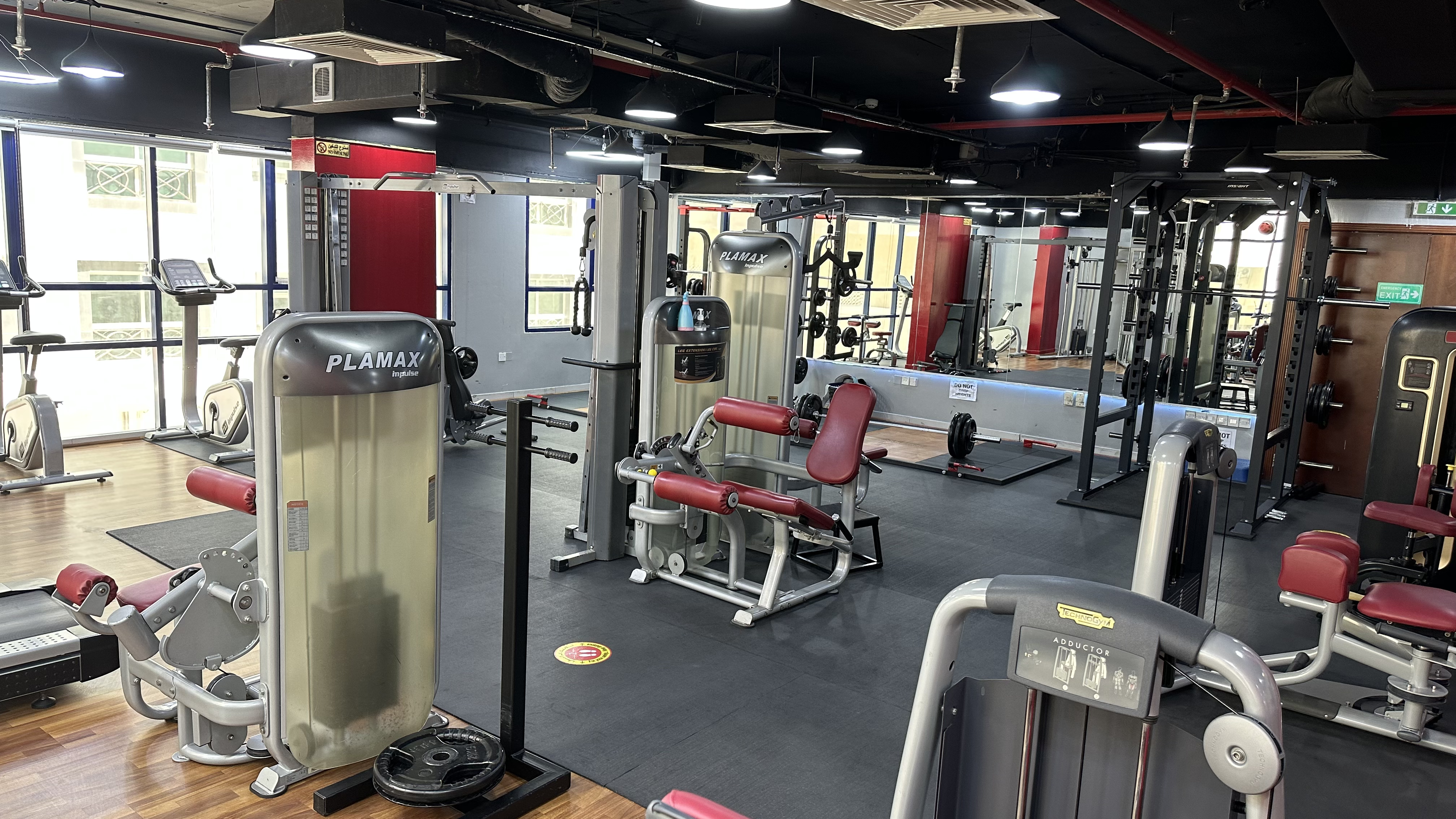 Group workout session with high energy